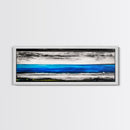 Wild Waves, Ocean Art Print, Coastal Home Decor, Abstract Seascape Painting, Nautical Living Room Art, Beach House Style, Framed Canvas Print