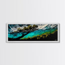 Abstract, Windy Tree, Coastal, Storm, Framed Canvas Print, Moody Wall Art, Large Wall Art, Nature Art, Modern Home Decor, Living Room Wall Art