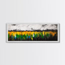 Abstract Wildflowers, Colorful Landscape, Boho Wall Art, Framed Canvas Print, Nature Inspired Art, Living Room Decor