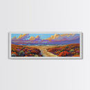 Coastal Dunes, Sunset Horizon, Seaside Path Art, Autumn Landscape, Canvas Print, Tranquil Living Room or Bedroom Wall Decor