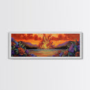 Burning Sky, Sunset Fire, Vibrant Nature, Canvas Print, Fall wall decor, dramatic sky wall art, living room art, abstract art