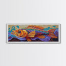 Tropical Fish Painting, Vibrant Ocean Life, Canvas Print, Coastal Kitchen Wall Art, Underwater Theme Decor, Boho Beach Art