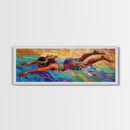 Surfer Girl, Ocean Energy, Tropical Vibes, Boho Style, Canvas Print, Teen Room Wall Art, Coastal Decor, Vibrant Summer Surf Artwork