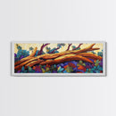 Vibrant Forest Scene, Autumn Landscape, Nature Wall Art, Framed Canvas Print, Rustic Decor, Cabin Artwork, Boho Fall Living Room Art