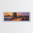 Sunset Trail, Mountain Path, Vibrant Nature, Canvas Print, Colorful Landscape Art, Rustic Home Decor, Fall Living Room Wall Art