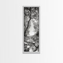 Forest Path, Rock Creek, Canopy Light, Calm Nature Scene, Canvas Print, Entryway Wall Art, Tranquil Minimalist Landscape Print