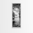 Sea Cave View, Ocean Opening, Rugged Rock Passage, Framed Canvas Print, Coastal Wall Art, Adventure Decor, Modern Rustic Style