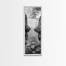 Rocky Ocean Cove, Peaceful Coastal Passage, Zen Nature Art, Framed Canvas Print, Bathroom Print, Coastal Entryway Wall Art, Beach House Decor