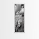 Ocean Clam, Moody Beach, Tidal Lines, Coastal Detail, Canvas Print, Nautical Bathroom Wall Art, Black and White Ocean Decor,  Den Wall Piece