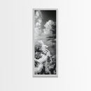 Ocean Shoreline, Coastal Decor, Beach Serenity, Nautical Style, Tranquil Scene, Framed Canvas Print, Bathroom Wall Art, Modern Beach Aesthetic