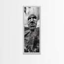 Tribal Mask, Railway Art, Abstract Face, Canvas Print, Surreal Wall Art, Eclectic Living Room Decor, Boho Urban Art, Monochrome Photography