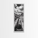 Stone Water Channel, Ancient Pathway Art, Moody Landscape Photography, Historical Wall Decor, Study or Hallway Accent, Canvas Print