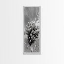 Desert Cactus, Nature Photography, Black White Art, Canvas Print, Boho Western Wall Decor, Modern Rustic Living Room Art, Nature Print