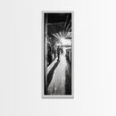 Dockside Market Light, Urban Waterfront Print, Golden Hour Street Scene, Canvas Print, Kitchen Wall Art, Moody City Photography