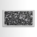 Natural Stone Texture, Dark Rock Pattern, Earthy Wall Background, Canvas Print, Office Wall Art, Modern Industrial Style, Minimalist Style