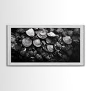 Seashell Close-Up, Ocean Texture Art, Nautical Beach Shells, Earthy Tones Decor, Framed Canvas Print, Bathroom Wall Art, Coastal Style