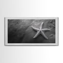 Ocean Starfish, Seashore Calm, Coastal Nature Print, Beach Zen Decor, Framed Canvas Print, Minimalist Bathroom Art, Ocean Wall Piece