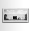 Surfboards, Beach Garage, Modern Coastal, Ocean Style, Framed Canvas Print, surf shack decor, teen room wall art, minimalist beach art