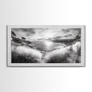 Coastal Bluff Sunset, Seaside Horizon View, Beach Landscape Scene, Serene Decor, Canvas Print, Living Room or Hallway Wall Art