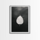 Floating Leaf, Still Water, Nature Simplicity, Autumn Calm, Canvas Print, Minimalist Wall Art, Bathroom Decor, Scandinavian Fall Style