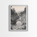 Forest Coast, Rocky Shore, Ocean View, Framed Canvas Print, Serene Nature Wall Art, Bathroom or Hallway Decor, Pacific Northwest Style