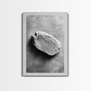 Primitive Rock, Shadow Texture, Minimal Earth Tone, Framed Canvas Print, Zen Wall Art, Office Decor, Neutral Modern Aesthetic