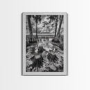 Swamp Scene, Cypress Trees, Reflection Water, Southern Nature, Canvas Print, Cabin Wall Art, Moody Landscape, Autumn Rustic Decor