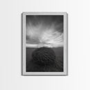 Twilight Field Nest, Tumbleweed Art, Desert Calm, Grassy Plains, Framed Canvas Print, Entryway Wall Art, Boho Nature Landscape