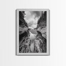 Ocean Ravine, Rugged Coastline, Pacific Wilderness, Stormy Seascape, Framed Canvas Print, Adventure Wall Art, Nature Home Decor
