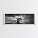Dolphin Ocean Art, Playful Sea Animal Print, Modern Coastal Decor, Framed Canvas Print, Bathroom Wall Art, Nature Photography
