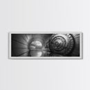 Vault Door, Sci-Fi Tunnel, Futuristic Entrance, Secure Chamber, Framed Canvas Print, Office Decor, Industrial Wall Art, Modern Cyberpunk Style