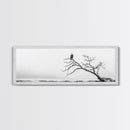 Bald Eagle, Tree Perch, Foggy Coast, Framed Canvas Print, Wildlife Photography, Cabin Wall Art, Rustic Minimalist Decor
