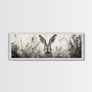 Curious Rabbit, Meadow Watch, Nature Close-Up, Canvas Print, Farmhouse animal art, Nursery decor, Whimsical wildlife, Woodland home touch