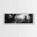 Kelp Forest, Underwater Magic, Ocean Depths, Framed Canvas Print, Marine nature photography, Bathroom wall decor, Moody coastal aesthetic