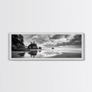 Seastacks Coastal Scene, Moody Beach Landscape, Ocean Reflections, Canvas Print, Coastal Decor, Pacific Northwest, Fall Wall Art