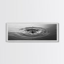 Water Drop Ripples, Black and White Photography, Zen Art, Minimalist Wall Decor, Canvas Print, Bathroom Wall Art, Meditation Room Art