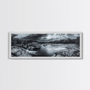 Stormy River Valley, Dramatic Landscape Art, Nature Wall Decor, Framed Canvas Print, Rustic Cabin Decor, Autumn Living Room Artwork