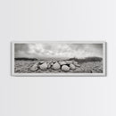 Scallop Shell Cluster, Dune Beach Scene, Canvas Print, Coastal Kitchen Decor, Minimalist Shell Wall Art, Natural Beach Aesthetic