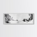 Snow Trees, Dreamy White, Winter Fantasy, Canvas Print, surreal landscape art, fantasy winter decor, magical room aesthetic, Christmas wall art