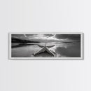 Starfish Beach, Moody Ocean, Calm Sunset, Canvas Print, coastal home decor, bathroom beach art, ocean lover gift, marine wall decor