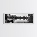 Still Lake Dock, Nature Reflections, Tranquil Scene, Canvas Print, Rustic Landscape Photography, Farmhouse Wall Art, Entryway Decor