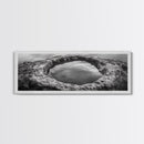 Tidal Pool Rock, Ocean Reflection, Earth Texture, Canvas Print, Zen Bathroom Wall Art, Natural Element Decor, Minimalist Photography