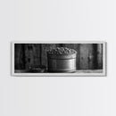 Rustic Bean Bucket, Farmhouse Kitchen, Country Decor, Autumn Wall Art, Framed Canvas Print, Rustic Style, Cozy Kitchen Wall Art