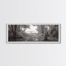 Forest Edge Trail, Nature Path Print, Sepia Photography, Cozy Autumn Vibes, Canvas Print, Entryway or Hallway Wall Art