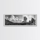Volcanic Cloudscape, Earth Power, Natural Explosion, Dramatic Wall Decor, Framed Canvas Print, Adventure Art, Rustic Living Room Wall Art