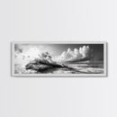 Tropical Island, Ocean Clouds, Stormy Sky, Canvas Print, Surreal Nature Wall Art, Coastal Home Decor, Dreamy Beach Scene Photography