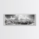 Coral Reef, Ocean Horizon, Cloudscape, Canvas Print, Underwater Nature Photography, Bathroom Wall Art, Marine Coastal Decor