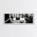 Modern Living, Minimalist Decor, Cowhide Rug, Framed Canvas Print, Neutral Aesthetic Wall Art, Luxury Living Room Design Accent