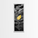 Yellow Leaf, Floating Leaf, Autumn Water Art, Nature Minimalism, Canvas Print, Zen Decor, Bathroom Wall Art, Fall Inspired Artwork