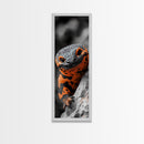 Lizard Closeup, Reptile Wall Art, Bold Colors, Nature Print, Framed Canvas Print, Animal Lover Gift, Office Wall Decor, Modern Jungle Art